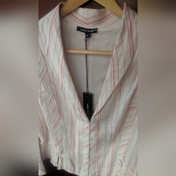 Love Sam cropped blazer linen M - Picture 2 of 3